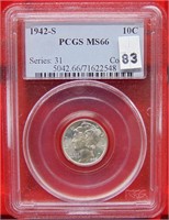 1942-S Mercury Dime PCGS MS66