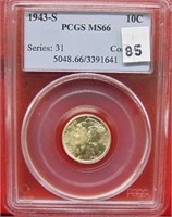 1943-S Mercury Dime PCGS MS66