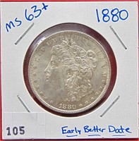 1880 Morgan Dollar MS 63