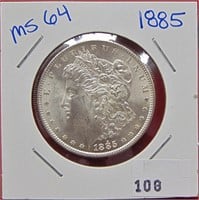 1885 Morgan Dollar MS 64