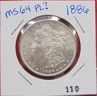 1886 Morgan Dollar MS 64