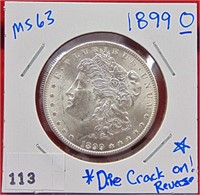 1899-O Morgan Dollar MS 63