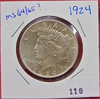 1924 Peace Dollar, MS+