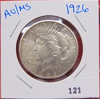1926 Peace Dollar, AU+