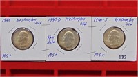 1940, 1940-D(Key Date), 1940-S, MS Quarters