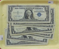 (11) $1 Silver Certificates, 1957, A, B.