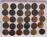 (30) Cull Large Cents, Colonial Coppers