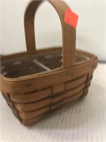 Longaberger basket w/ divided liner.  7x5x4