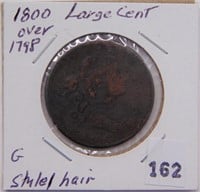 1800 over 1798 U.S. Large Cent, G