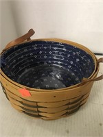 Longaberger basket. 10in diameter x 4.5in high