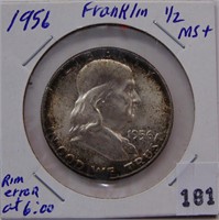 1956 Franklin Half Dollar, MS+, Full Bell Lines