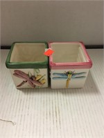 2 Ceramic Boxes
Trinket Boxes/Candleholder
