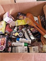 Box Lot of Hair Care & Cosmetics