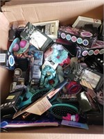 Box Lot of Misc Hair Accessories & Nail Items
