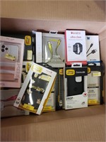 Box Lot of Misc Cell Phone Cases & Accessories