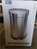 Simple Human 12 Gallon Semi-Round Step Can
