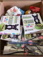 Box Lot of Miscellaneous Pet Supplies & Toys