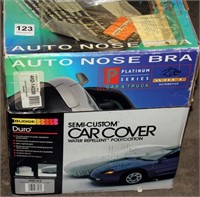 Car Cover and Auto Nose Bra in orig. boxes
