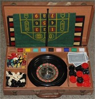 Briefcase Game Set-roulette, poker, chess-checkers