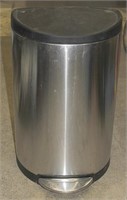 Tall stainless steel step on trash can