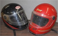 Ranger and Grant motor sports helmets,