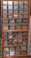 (2) stacking 28 drawer hardware/parts cabinets