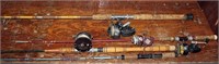 5 fishing rods and 4 reels: