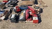 Pallet of Tools, Toolboxes, Hand Wenches