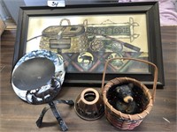 Lodge Lot- Paint Basket Bear, Candle Holder