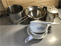Corning ware ,West Bend Coffee Pot  LOT