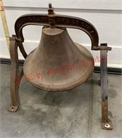 Cast Iron Bell Perin & Caff MFG CO - Cracked