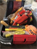 Assortment  Of Items in container Lot  Tools