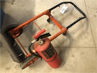 Small Hand Truck and  Sentry Fire Extinguisher