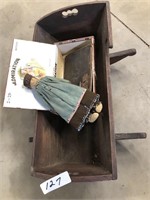 Wooden Cradle ,Antique Corn Doll