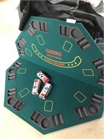 Folding Felt Top Casino  Game Board with Case