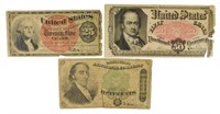 Average Circulated Fractional Currency Trio