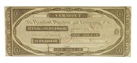 1838 Vermont $1 Obsolete Note