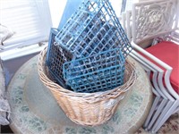 Biclycle basket full of Suet Feeders