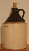 Brown & white jug - 13 1/2" tall
