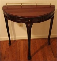 One drawer wall table w/ brass gallery