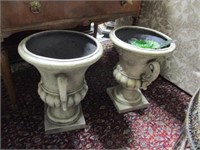 (2) Plaster Planters