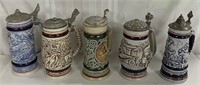 5 Vintage Avon Tankards