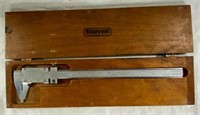 Vintage Starrett Caliper #123 in Original Wood Box
