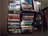 Lot of a guesstimated 240 VHS tapes.