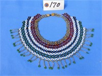 Vintage 16" beaded Choker w/ glass beads