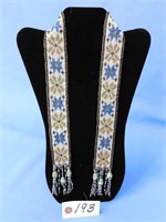Vintage Beaded Wampum Belt w/ glass beads