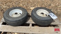 Qty 2- 13x5.00-6 Tires On Rims