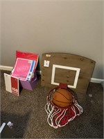 INDOOR BASKETBALL GOAL AND BALL OFFICE SUPPLIES