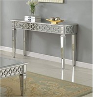 Master Furniture Sophie Mirrored Silver Sofa Table