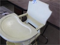 Wooden high chair/stroller (convertible)